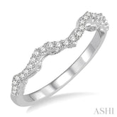 1/5 ctw Round Cut Diamond Wedding Band in 14K White Gold